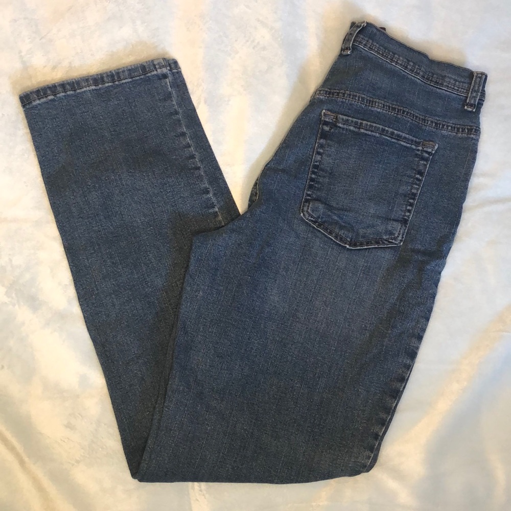 Straight leg “mom” jean